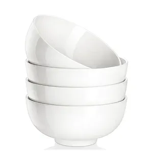 4-Pk 26-Oz MALACASA White Porcelain Soup Bowls